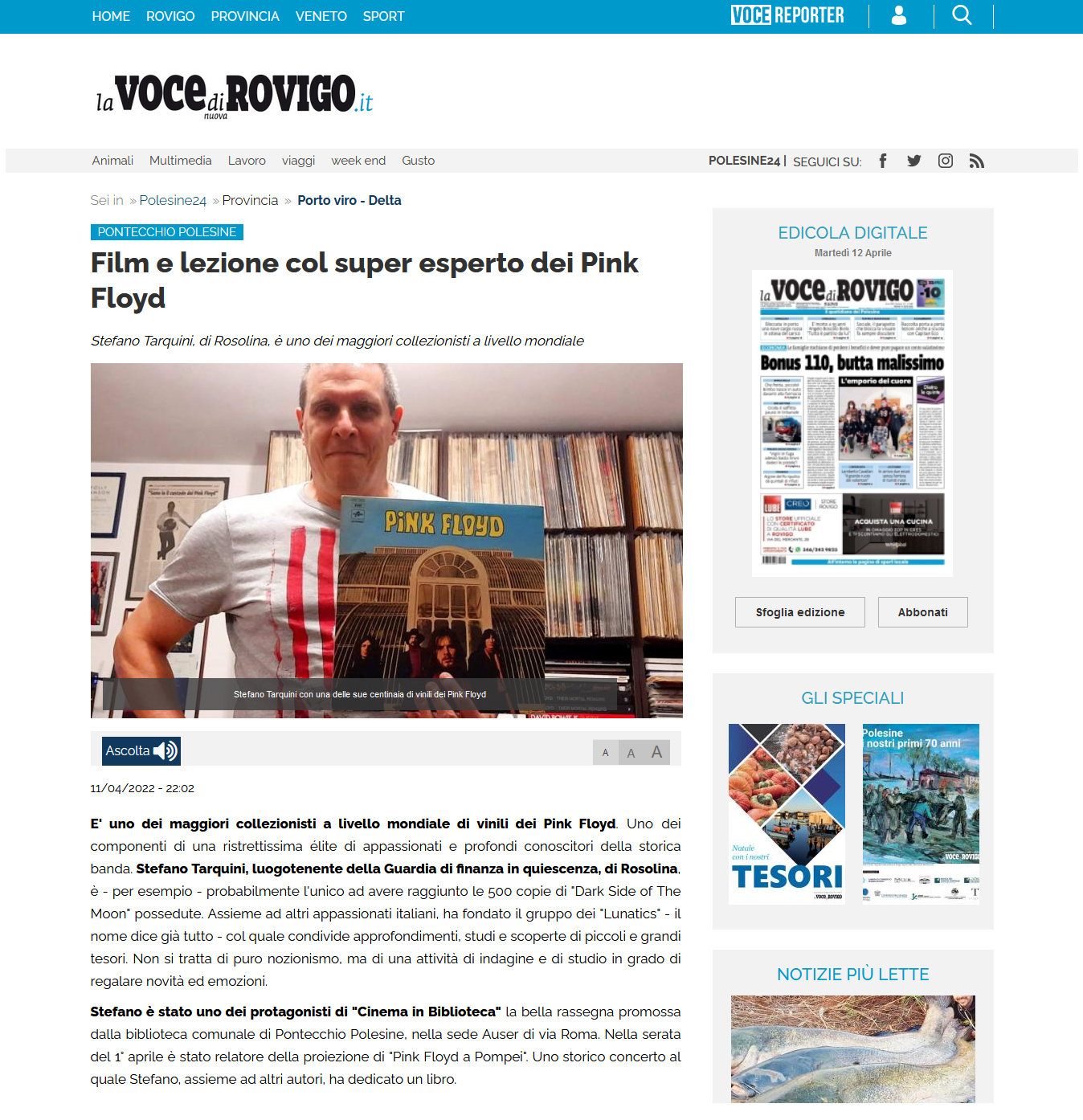 Presentazione film Pink Floyd A Pompei - Pontecchio Polesine 1 apr. 2022 web review