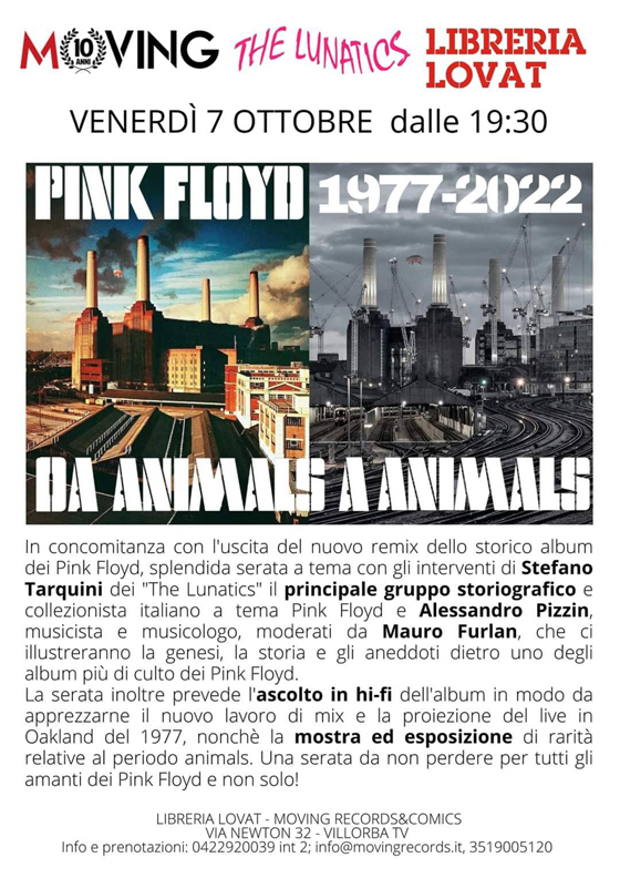 PINK FLOYD 1977-2022 - DA ANIMALS A ANIMALS - VILLORBA 7 Ott. 2022